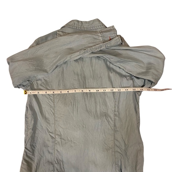 Ryan Michael Western Women's Ruched Design Dress Snap Buttons Light Blue S - Picture 12 of 14